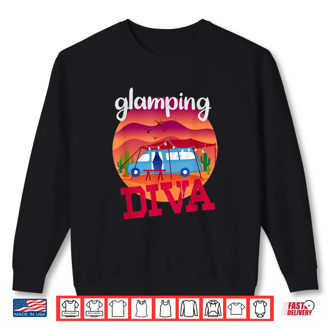 Glamping Diva Funny Glamping Shirt For Women Glamping Shirt Glamping Diva Funny Glamping Shirt For Women Glamping Shirt