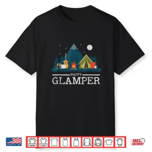 Happy Glamper Mountaineer Campfire Bonfire Glamping Shirt