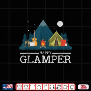 Design Happy Glamper mountaineer campfire bonfire Glamping Shirt