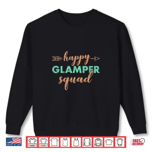 Sweatshirt Retro Funny Glamping Squad Glamper Happy Camping Gift Shirt