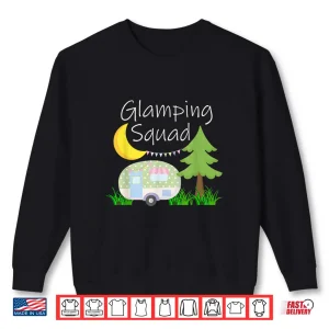 Sweatshirt Women Glamping Squad Family Road Trip Cute Camper Queen Girl Shirt