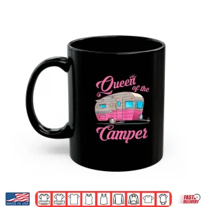 Mug Womens Queen of the Camper Camping Glamping Glamper Camp Vacation Shirt