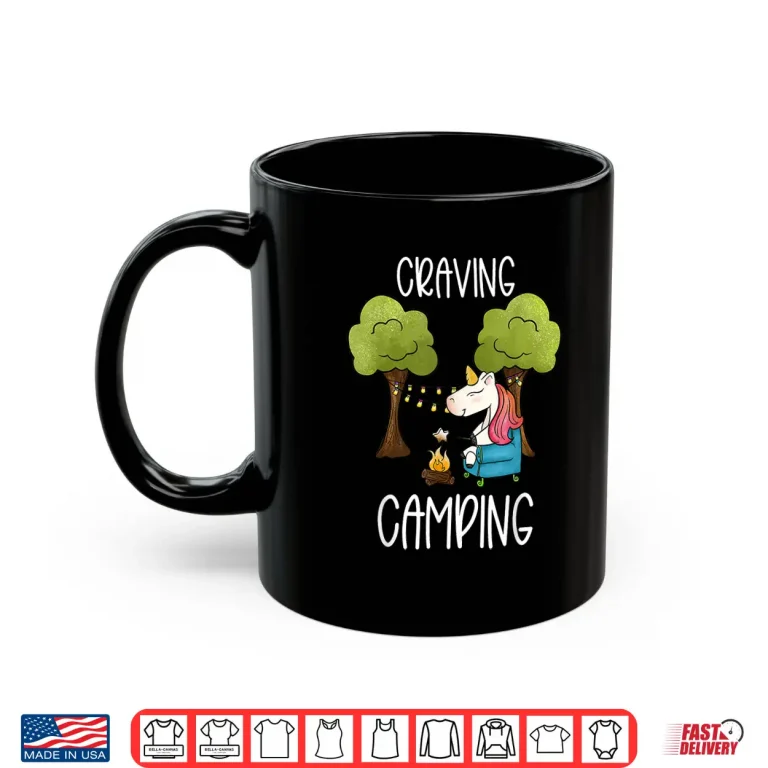 Mug Childrens Glamping Gear Unicorn Camping Stuff Summer Camper Shirt