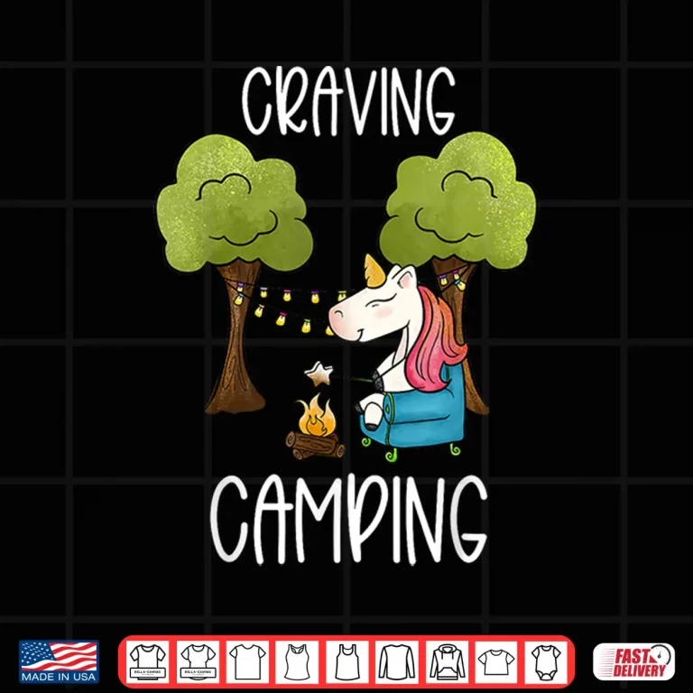 Design Childrens Glamping Gear Unicorn Camping Stuff Summer Camper Shirt