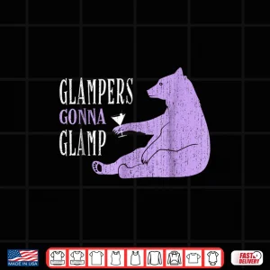 Design Glamping Funny Glamper Camping Glamour Bear Shirt