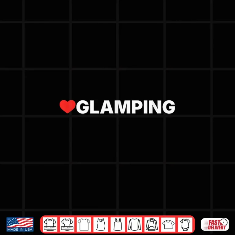 Design Glamping Love Heart Design Loved by Anyone who Likes Glampi Shirt