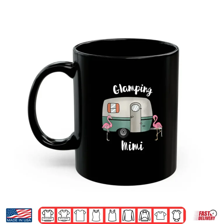 Mug Ladies Glamping Mimi Shirt Camping RV Vintage Flamingos Shirt