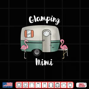 Ladies Glamping Mimi Shirt Camping Rv Vintage Flamingos Shirt 4 Design Ladies Glamping Mimi Shirt Camping RV Vintage Flamingos Shirt