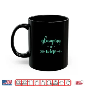 Vintage Glamping And Wine Gift Happy Glamper Camper Shirt 3 Mug Vintage Glamping and Wine Gift Happy Glamper Camper Shirt