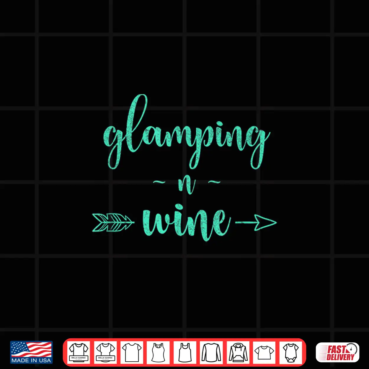 Vintage Glamping And Wine Gift Happy Glamper Camper Shirt Vintage Glamping And Wine Gift Happy Glamper Camper Shirt