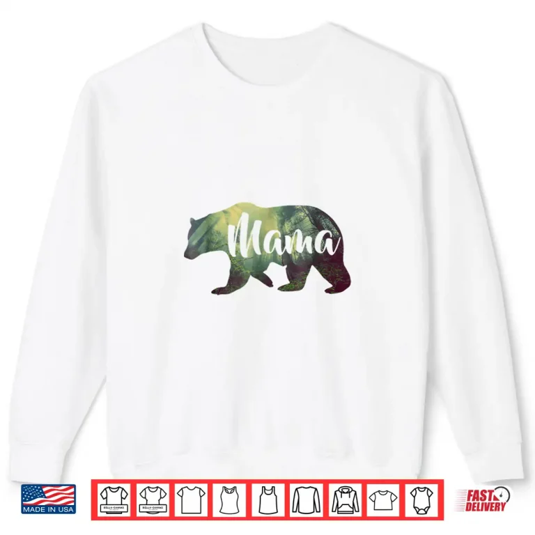 Sweatshirt Womens Mama Bear Forest Shirt Awesome Camping Tee