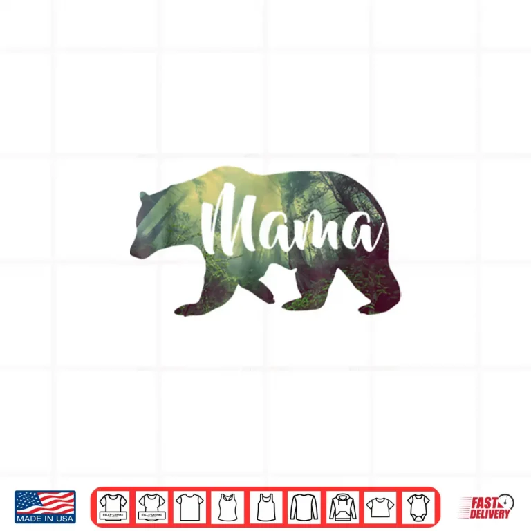 Design Womens Mama Bear Forest Shirt Awesome Camping Tee
