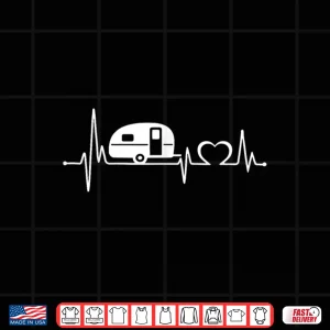 Design Heartbeat camper shirt. Happy Camper. Love RV life. Shirt