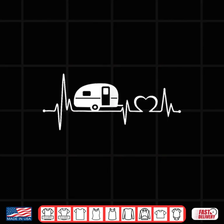 Design Heartbeat camper shirt. Happy Camper. Love RV life. Shirt