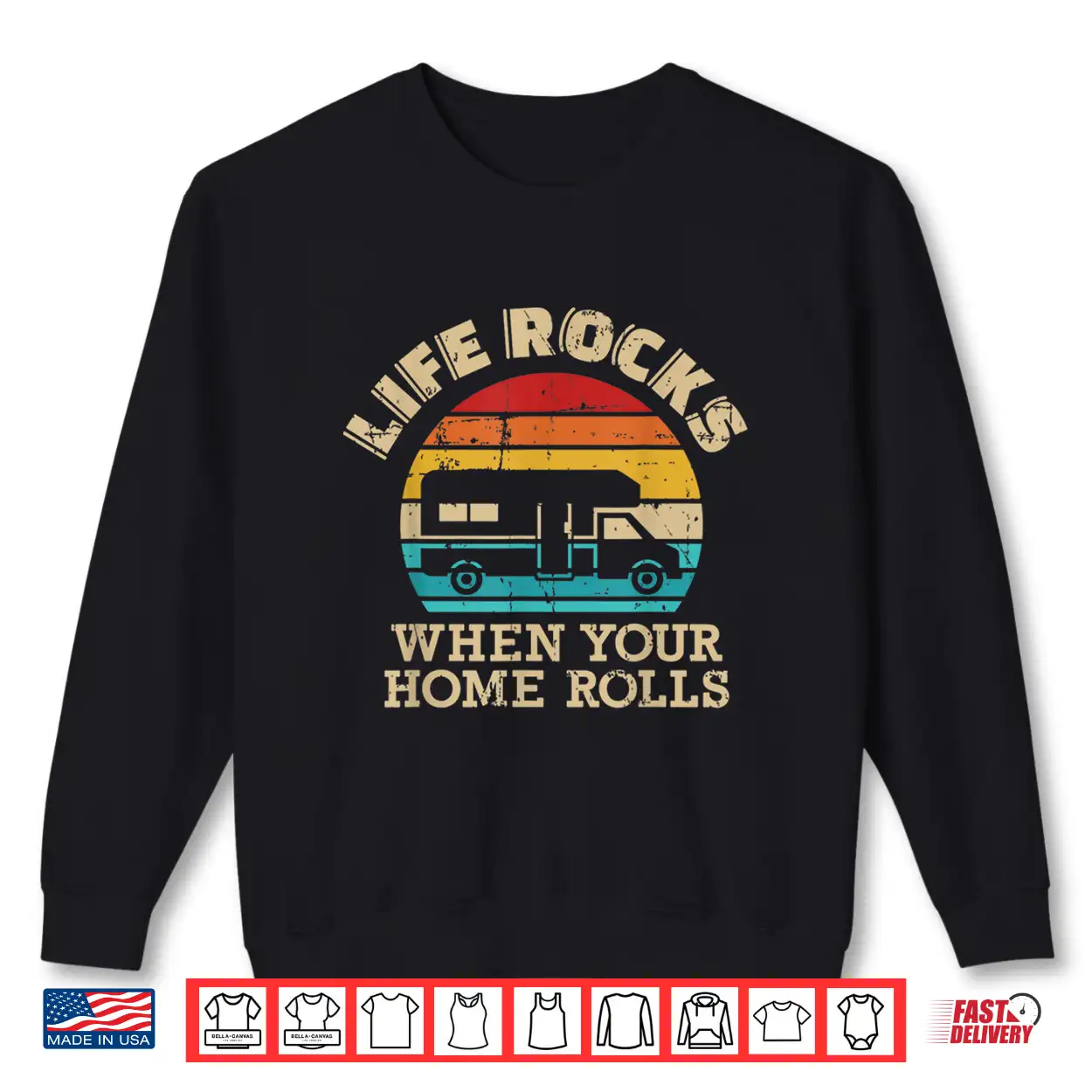 Life Rocks When Your Home Rolls Vintage Rv Shirt Life Rocks When Your Home Rolls Vintage Rv Shirt
