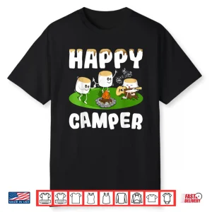 Marshmallows Happy Camper Shirt Rv Life Camping Bonfire Shirt