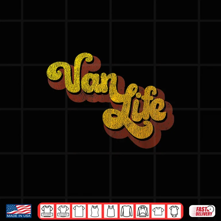 Design Vanlife Retro Distressed Van Life logo Shirt