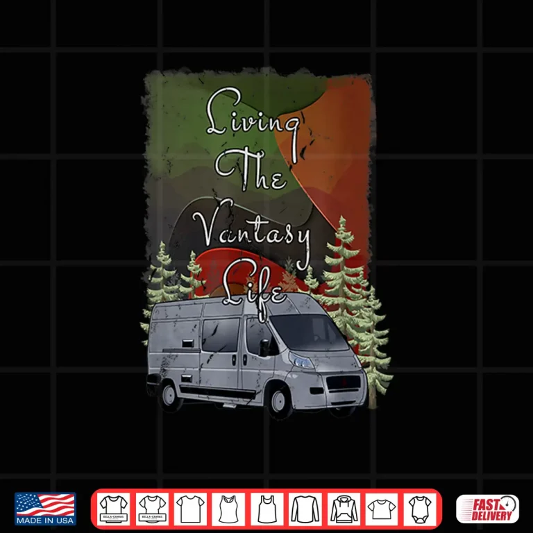 Design Living The Vantasy Life RV Camping Nomad Adventurer Shirt