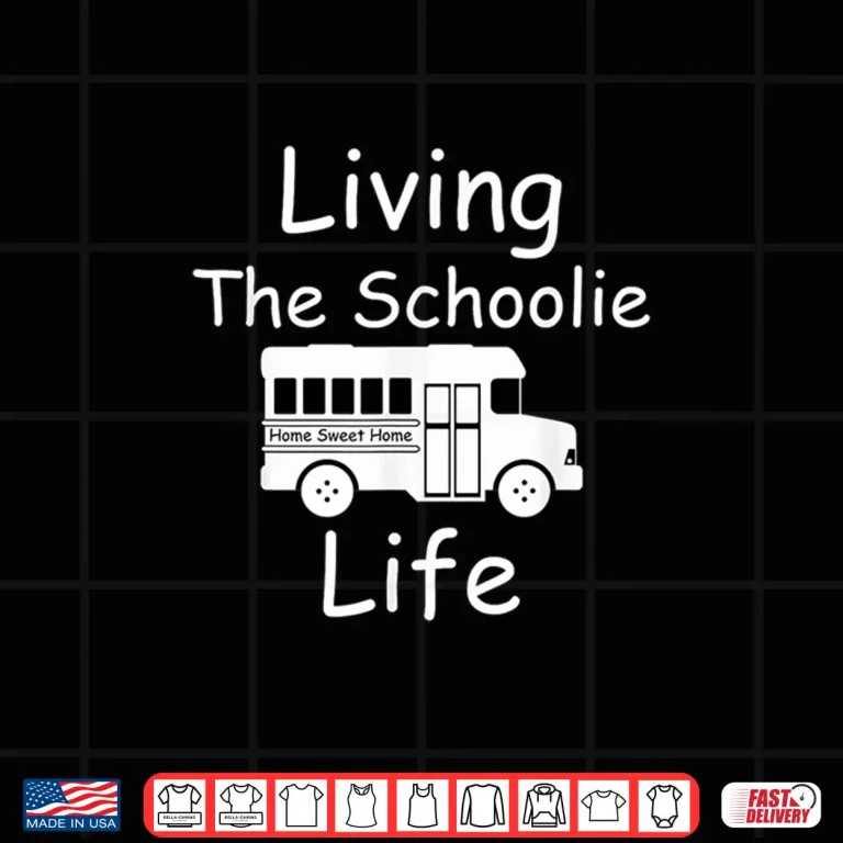 Design Living the Schoolie Life school bus conversion rv camper Shirt