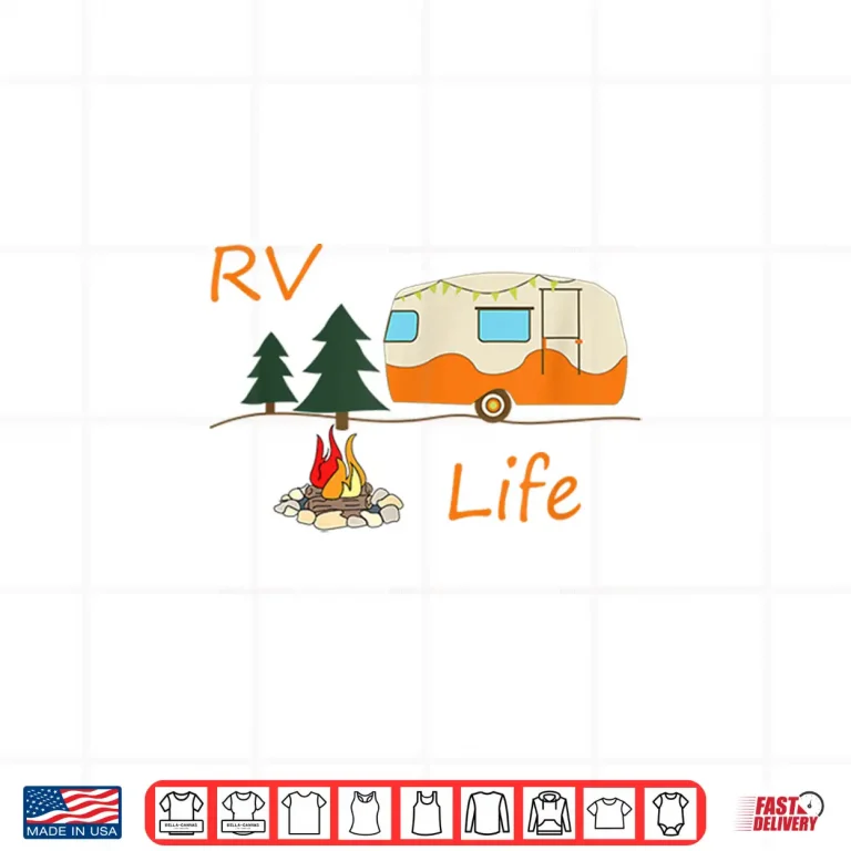 Design RV Camping Shirt For RV Life RV Camp Fire Road Travel