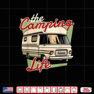 Design The Camping Life Vintage RV Campervan Retro Motorhome Shirt