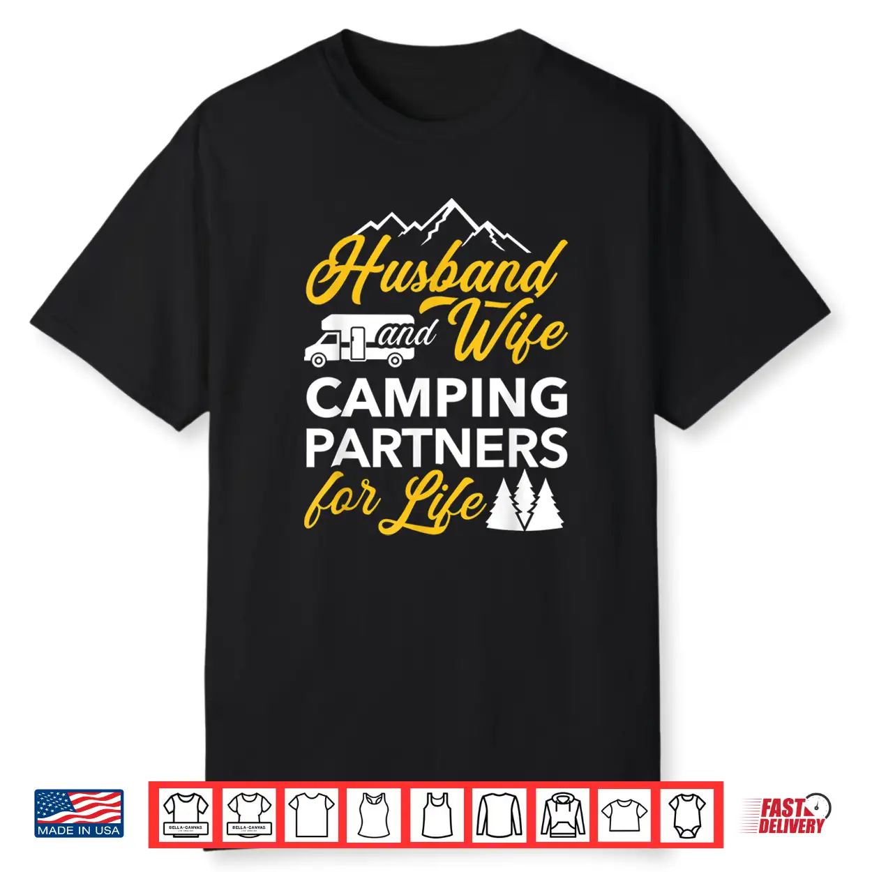 Husband And Wife Camping Partners For Life Rv Shirt Husband And Wife Camping Partners For Life Rv Shirt