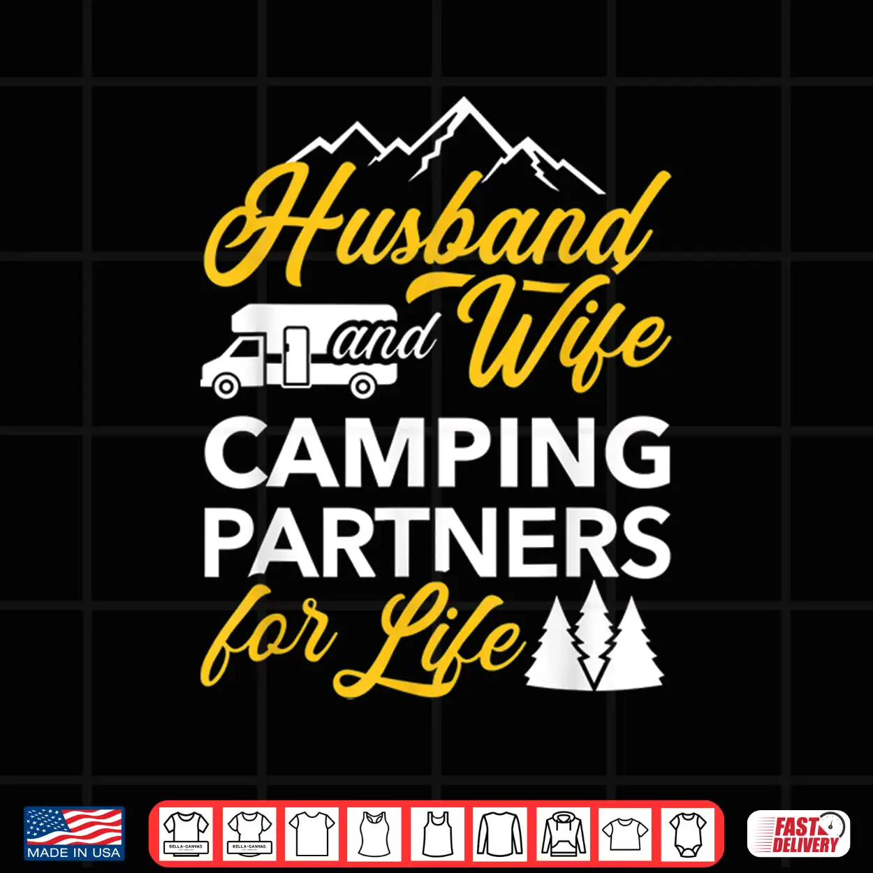 Husband And Wife Camping Partners For Life Rv Shirt Husband And Wife Camping Partners For Life Rv Shirt