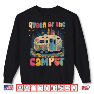 Queen Of The Camper Funny Camping Women Outdoor Floral Rv Shirt 2 Sweatshirt Queen Of The Camper Funny Camping Women Outdoor Floral RV Shirt