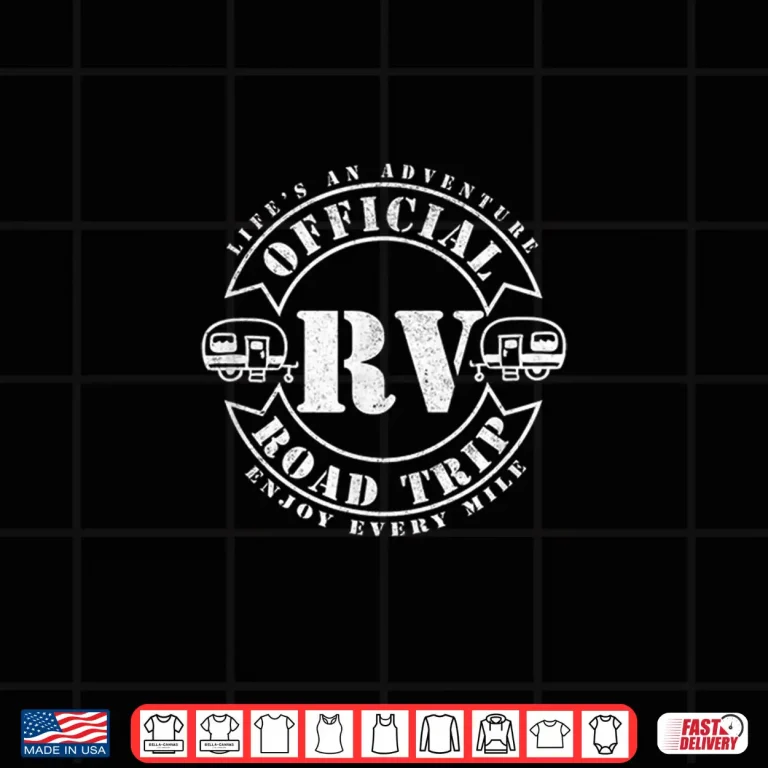 Design Official RV Road Trip Travel Trailer Retirement Adventure Shirt