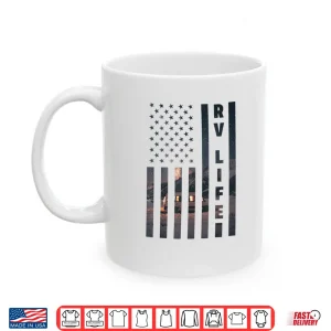 Mug RV Van Life American Flag Recreational Vehicle Camper Hiker Shirt