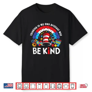 Autism Awareness Teacher Be Kind Why Fit In Doctor Cat Hat Shirt