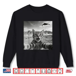 B 2 Bomber Stealth Flyover Usa Ufo Aircraft Funny Cat Selfie Shirt 2 Sweatshirt B 2 Bomber Stealth Flyover USA UFO Aircraft Funny Cat Selfie Shirt