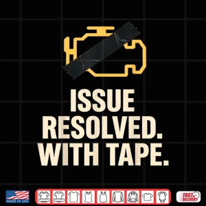 Design Funny Check Engine Light Tape Repair Shirt