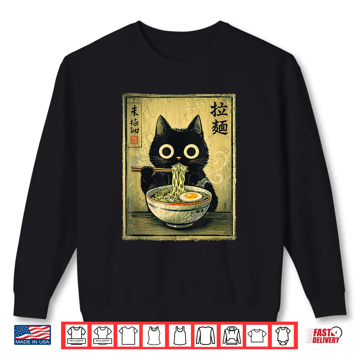 Kawaii Ramen Cat Vintage Japanese Funny Retro Anime Noodle Shirt Kawaii Ramen Cat Vintage Japanese Funny Retro Anime Noodle Shirt
