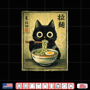 Kawaii Ramen Cat Vintage Japanese Funny Retro Anime Noodle Shirt 4 Design Kawaii Ramen Cat Vintage Japanese Funny Retro Anime Noodle Shirt