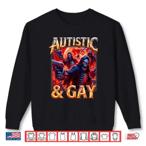 Sweatshirt Autistic Gay Skeleton Pride Skeleton Meme B00tleg Identity Shirt