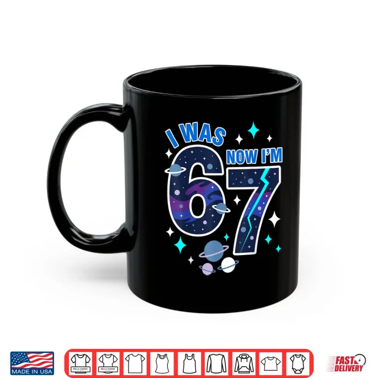 Mug Kids I was 6 Now Im 7 Boy 6 7 Birthday Shirt