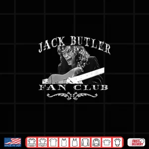 Design Jack Butler Funny Fan Club Guitar Music Legend Eighties Shirt