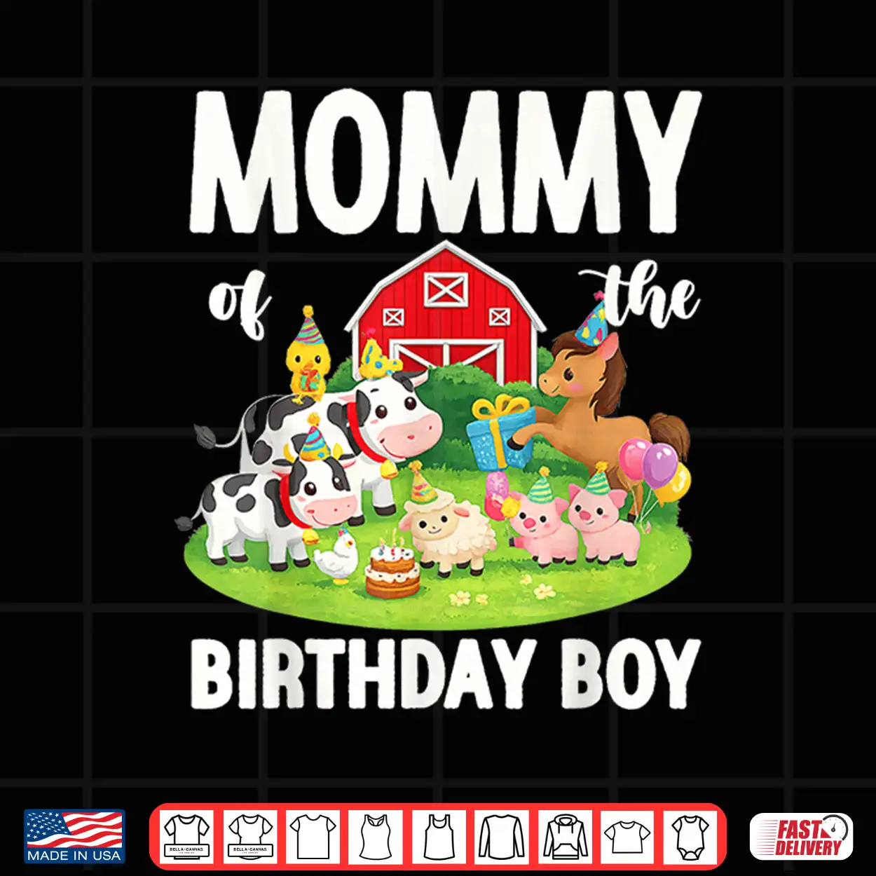 Mommy Of The Birthday Boy Farm Animal Bday Party Shirt Mommy Of The Birthday Boy Farm Animal Bday Party Shirt