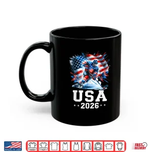 Mug Patriotic American Flag Ice Hockey Gift Hockey Player Fan Shirt