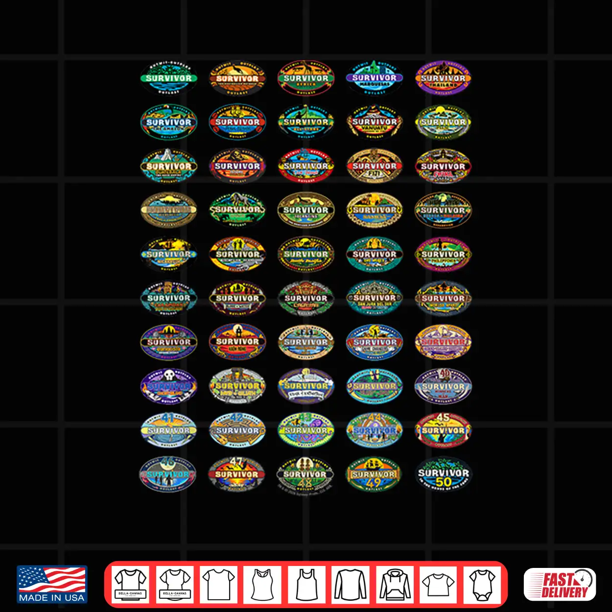 Survivor 50 Seasons Of Survivor Officially Licensed Shirt Survivor 50 Seasons Of Survivor Officially Licensed Shirt