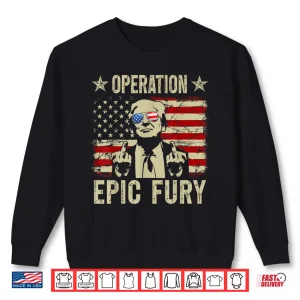 Operation Epic Fury Usa Vintage Flag Shirt 2 Sweatshirt Operation Epic Fury USA Vintage Flag Shirt