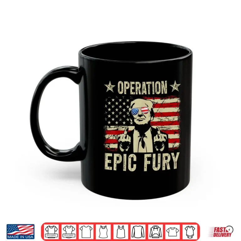 Mug Operation Epic Fury USA Vintage Flag Shirt