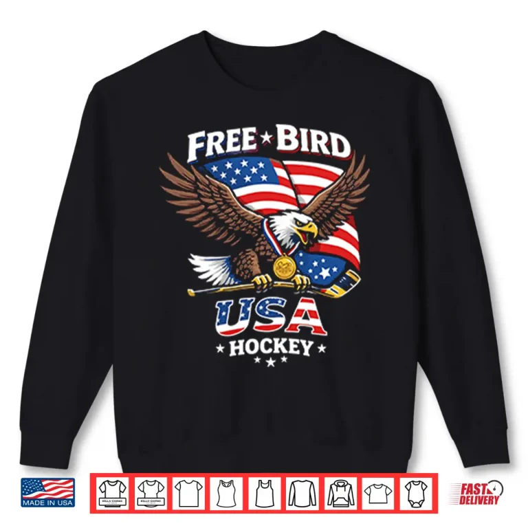 Sweatshirt Free Bird USA Hockey Gold Medal Shirt