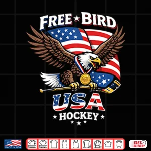 Design Free Bird USA Hockey Gold Medal Shirt