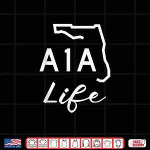 Design A1A Life Coastal Beach Surfer Paddleboarding Beach SUP Shirt