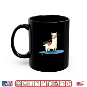 Mug Funny Paddleboarding Llama Paddle Board Stand Up Paddleboard Shirt