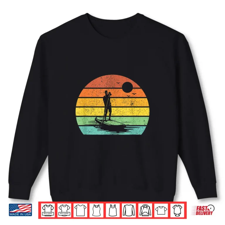 Sweatshirt Mens SUP Paddle Board Retro Paddleboard Paddleboarding Gift Men Shirt