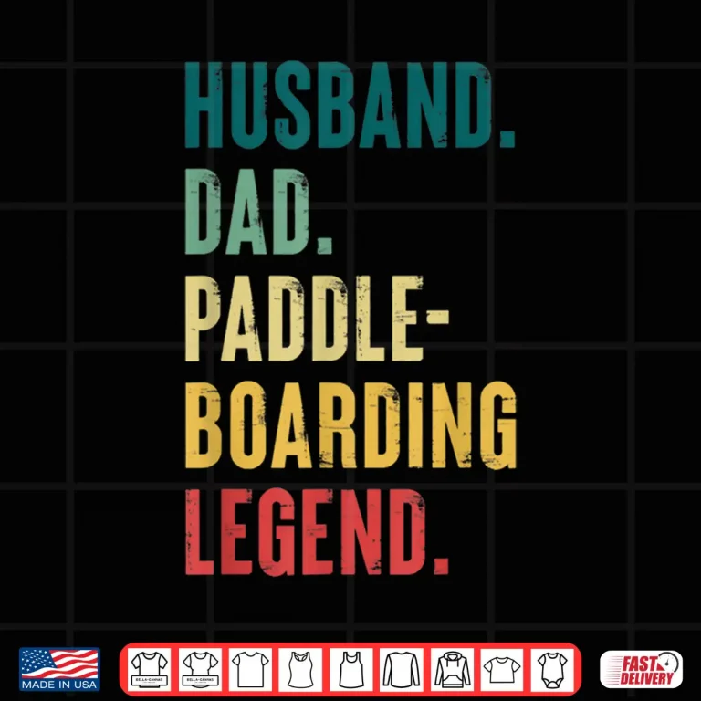 Design Mens Husband Dad Paddleboarding Legend Paddle boarding Shirt