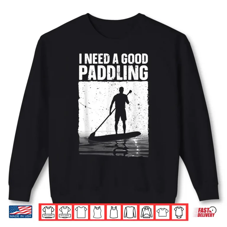 Sweatshirt Paddleboard Art For Men Women Stand Up SUP Paddle Boarding Shirt